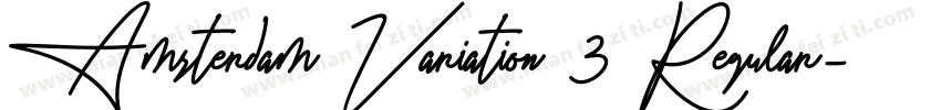 Amsterdam Variation 3 Regular字体转换